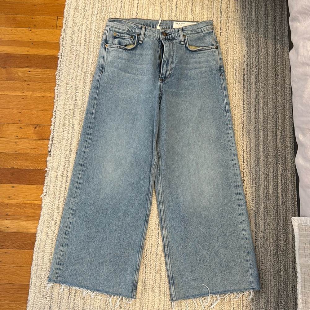Rag & Bone Wide Leg Denim - 26” Inseam